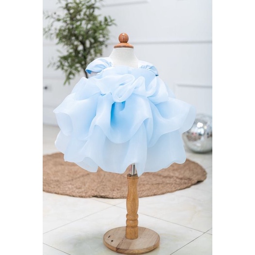 Váy Công Chúa Cho Bé 2 Dây Bản To 3 Tầng Gập Xinh Xắn, Đầm Cho Bé Gái Thiết Kế 3 Tầng Chất Liệu Voan Cao Cấp