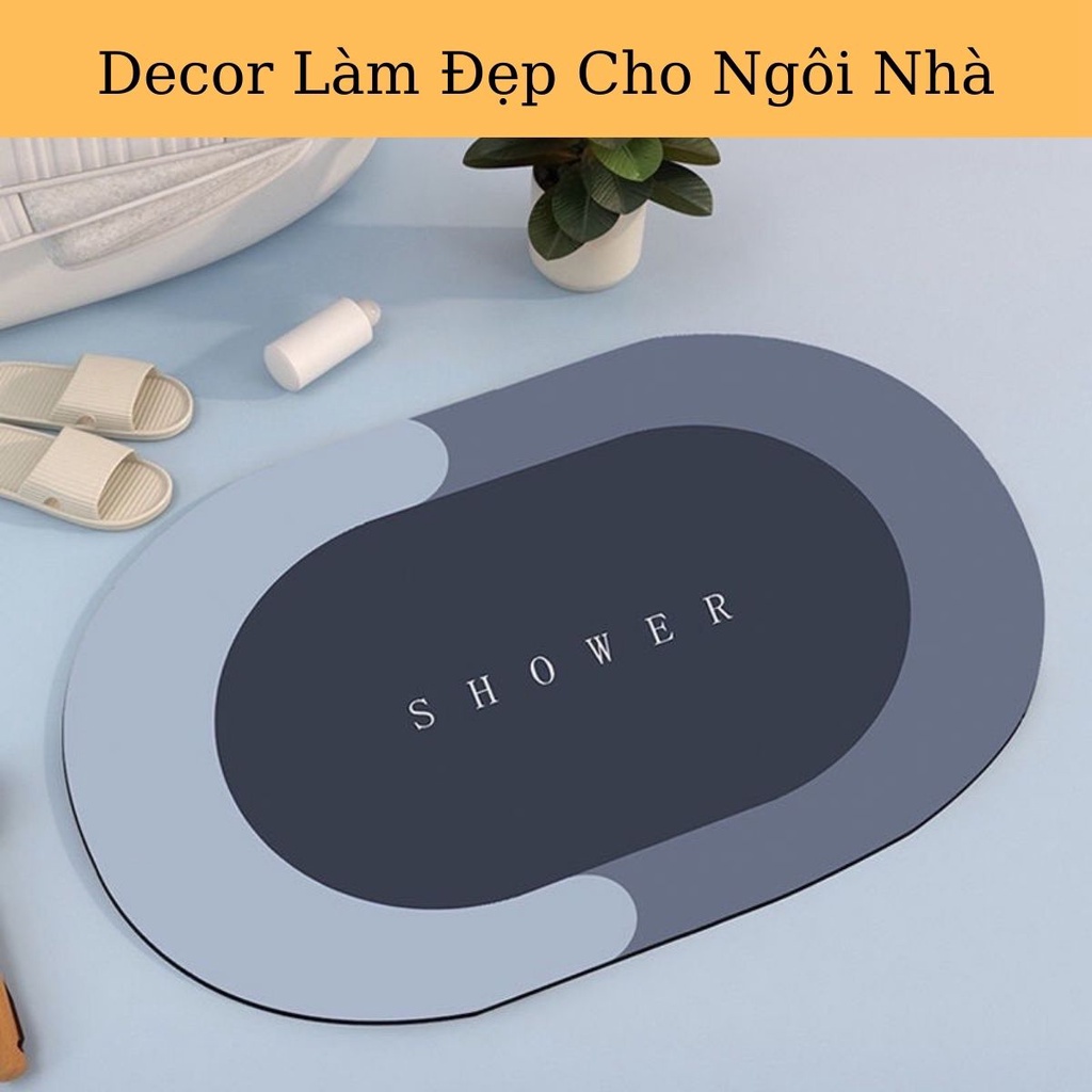 Thảm lau chùi chân Silicon thấm hút cho nhà tắm chống trượt êm ái
