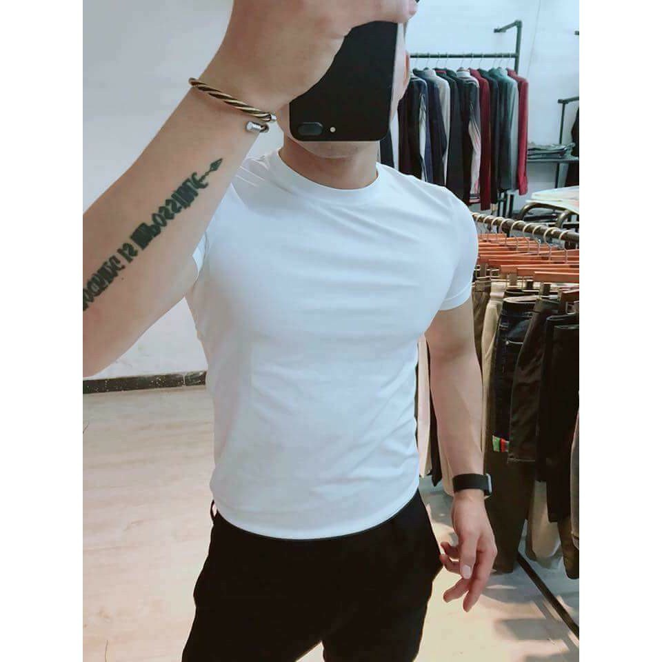 Áo thun nam cổ tròn chất vải co giãn 4 chiều | BigBuy360 - bigbuy360.vn