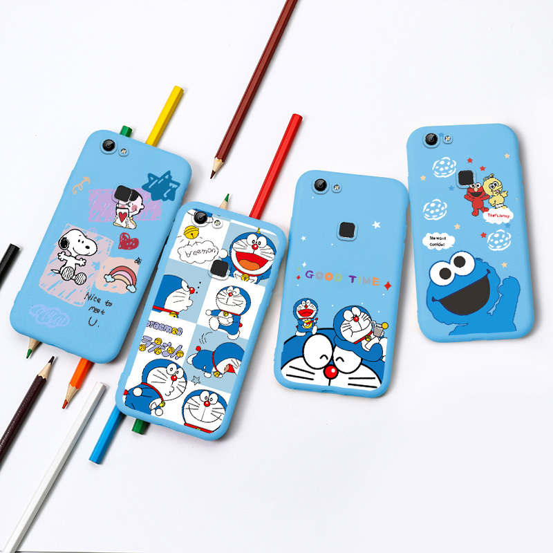 Doraemon Cheap Phone Case for Vivo X30 X7 Plus X7 X9 X9S Y19 Y53 Y55 Y66 Y67 Y71 Y71S Y81 Y83 Pro Silicone Painted Protection Cover