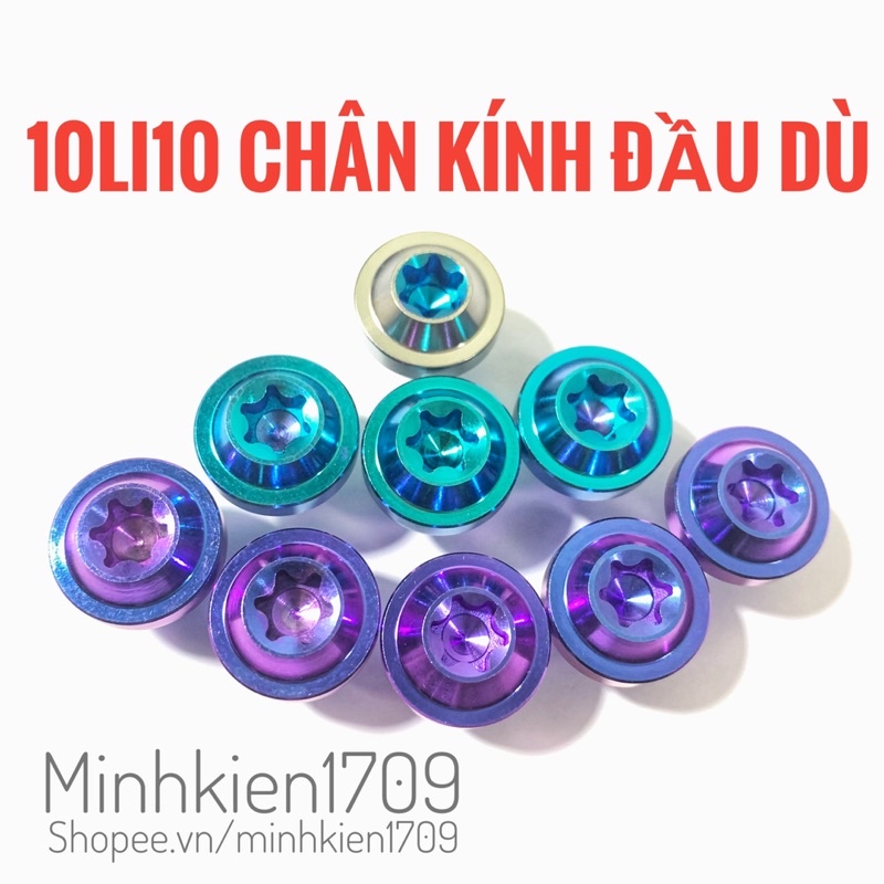 (GR5 XỊN) Ốc titan chân kính dù ren thuận và ren nghịch