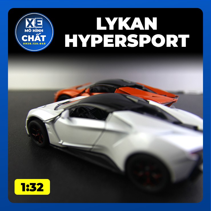 Xe Mô Hình Tĩnh Bằng Kim Loại Siêu Xe Ả Rập Lykan Hypersport Mini Auto 1:32