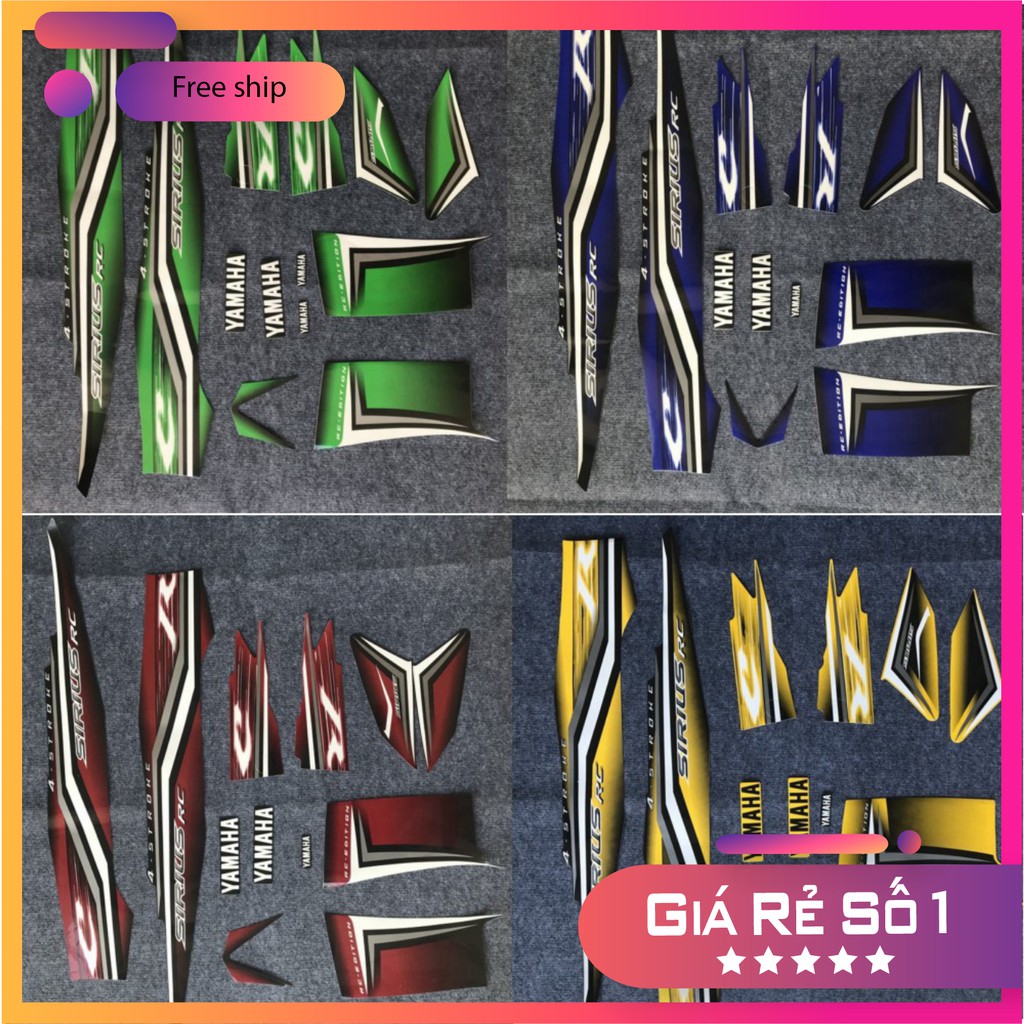 [GIÁ GỐC] BỘ TEM SIRIUS RC 3 LỚP SIÊU NÉT