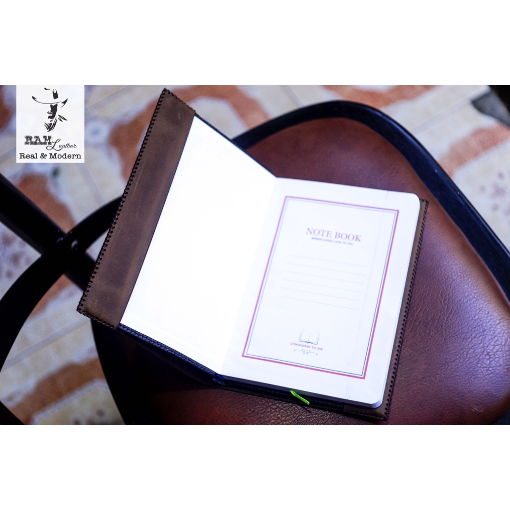 Sổ Bọc Da Bò Sáp Ngựa Khâu Tay Thủ Công - Ram Leather