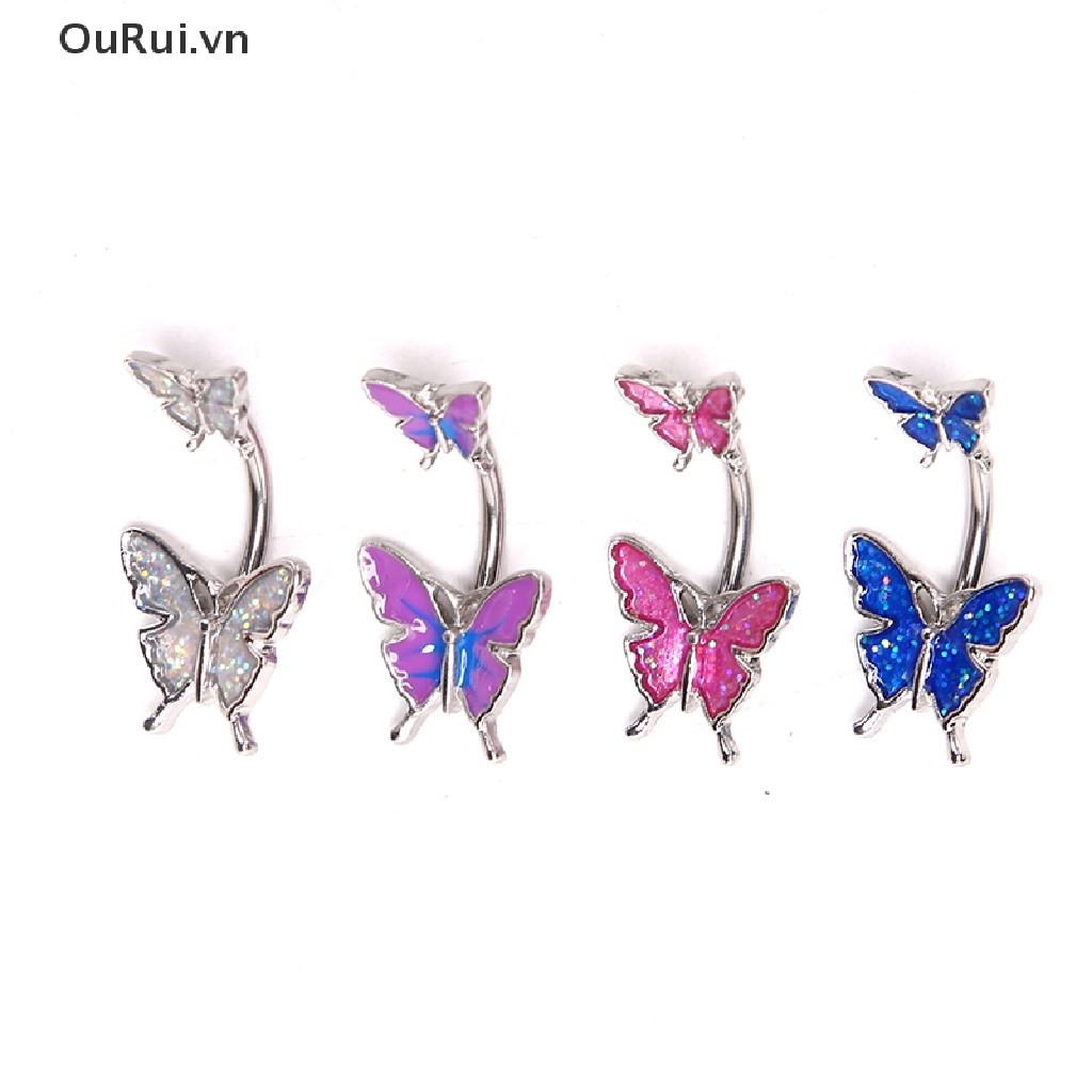 1 Khuyên Rốn Hình Bướm Bằng Thép 316L Chất Lượng Cao