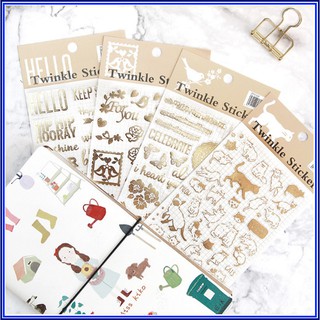 Hình dán trang trí Sticker gold, 1 tờ
