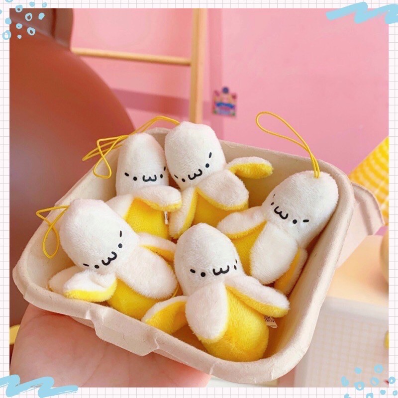 Móc khoá chuối - Trang trí cặp, balo
