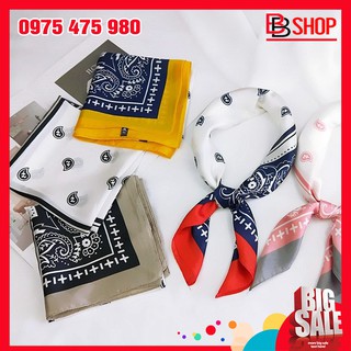 Khăn Lụa Satin Hàn Quốc Headband Vuông Cỡ Lớn Buộc Tóc Quàng Cổ Đội Đầu Làm Áo Size 70x70cm