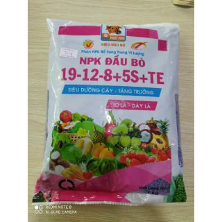 Phân bón npk bổ sung trung vi lượng - 19-12-8+5s+te-đầu bò-1kg