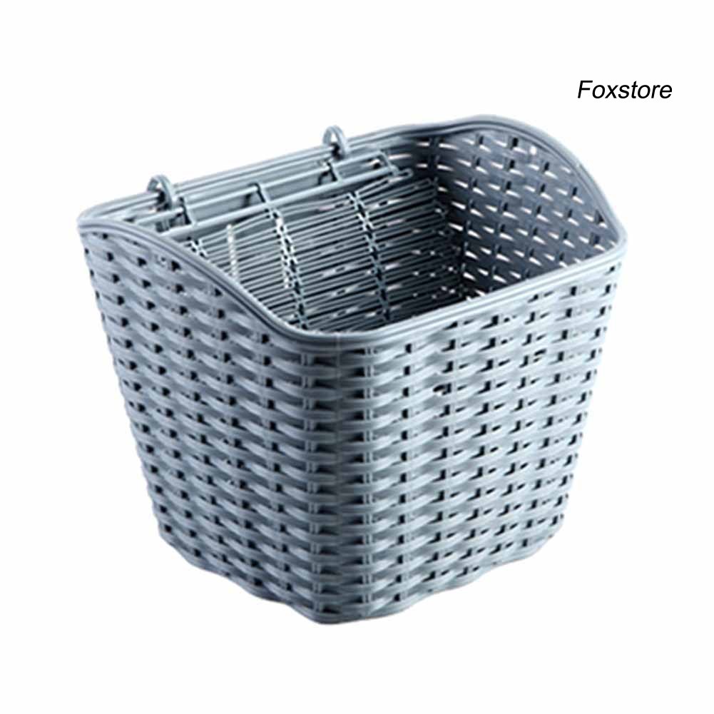 Giỏ Đựng Đồ Gắn Tay Lái Xe Đạp Điện Bằng Nhựa Phong Cách Retro fs-47