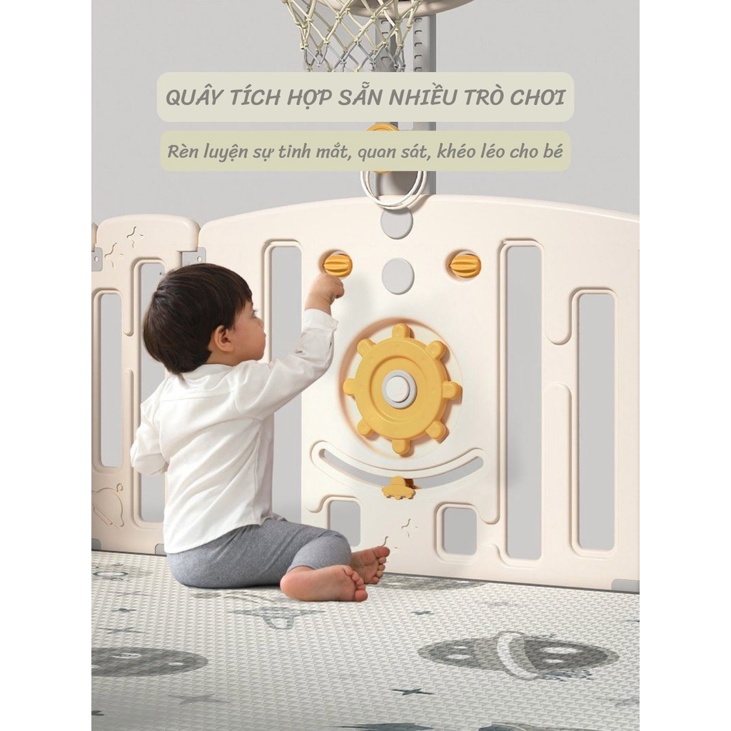 Quây trơn phi hành gia BONHERO, quây nhựa cho bé kèm đồ chơi