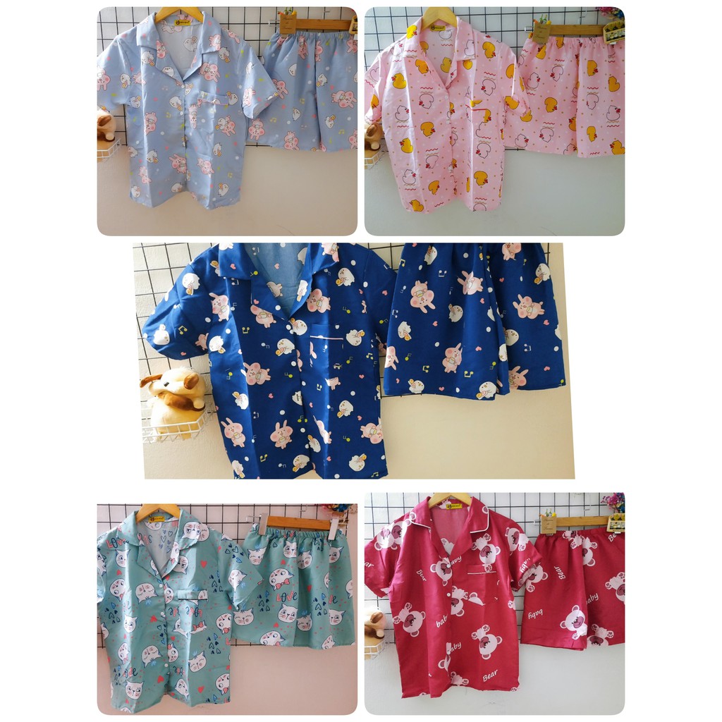 Đồ Bộ Pijama kate Thái Nhung Mịn Form ngắn