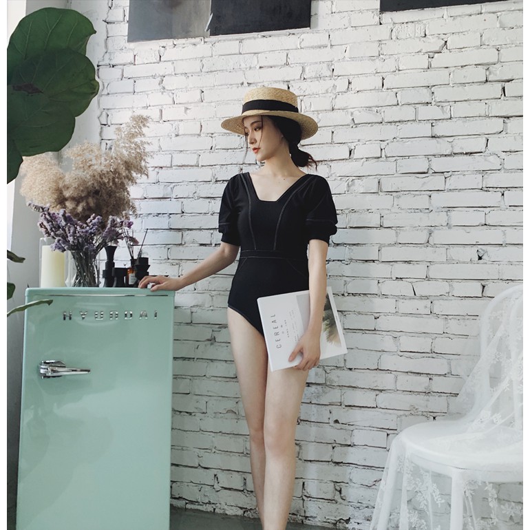 Bộ Đồ Bơi Màu Đen Phong Cách Hàn Quốc Cho Nữ | BigBuy360 - bigbuy360.vn
