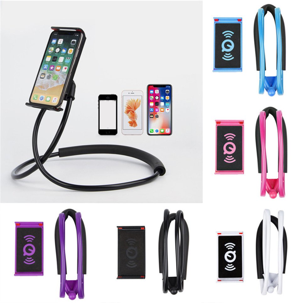 70cm Flexible Mobile Phone Holder Hanging Neck Lazy Necklace Tablet Holder