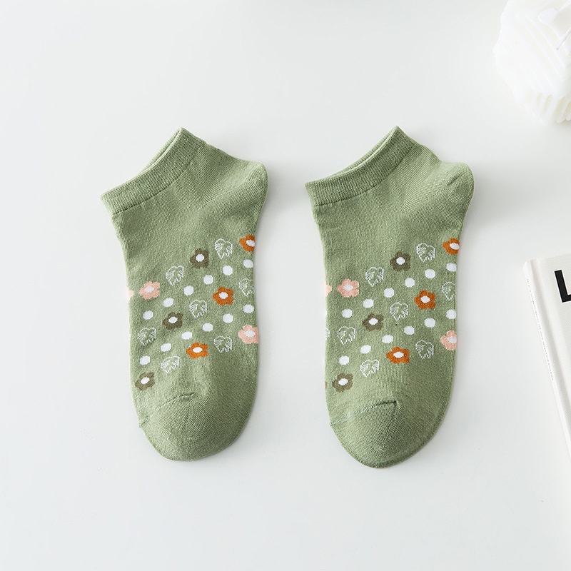Vớ Cotton Cổ Thấp Mỏng Phong Cách Xuân Thu Hợp Thời Trang Cho Nữ