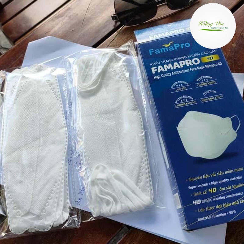 [Combo 5 hộp] Khẩu trang y tế cao cấp Famapro 4D - Hộp 10 cái - Chính hãng Nam Anh