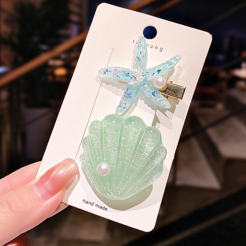 Kẹp Tóc Mỏ Vịt Hình Vỏ Sò / Sao Biển Thời Trang 2022