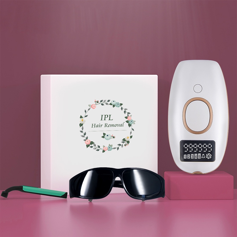 Máy triệt lông mini IPL Hair Removal 999999 xung - Máy triệt lông bikini, tay chân nách cá nhân tại nhà BH 12M - 1 đổi 1