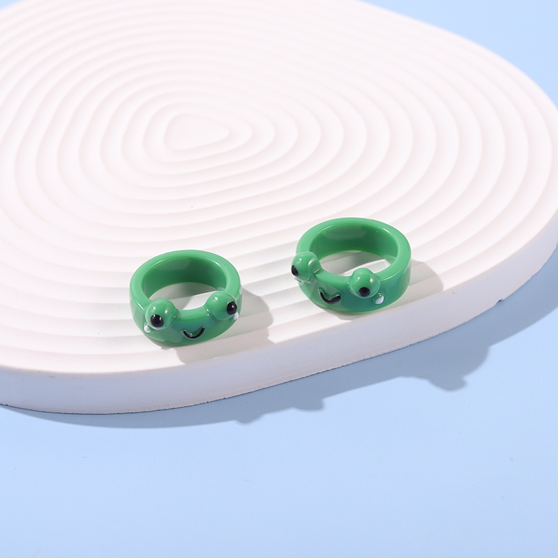 Nhẫn Đeo Tay Bằng Đất Sét Polymer Hình Chú Ếch Thời Trang Mùa Hè Cho Nữ