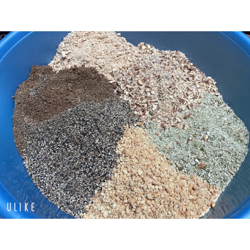 Hộp 500g muối vừng, lạc và hạt dinh dưỡng (hạnh nhân, điều, bí xanh, hạt lanh) hàng tự làm
