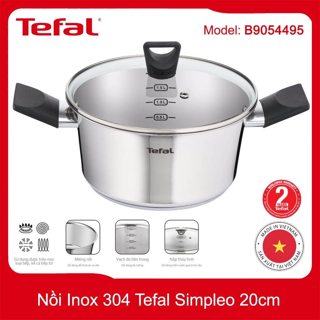 Nồi inox 24cm Tefal Simpleo B9054695