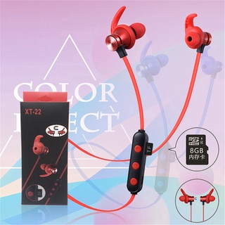 Tai Nghe Bluetooth Thể Thao XT22 Từ Tính Có Micro Hỗ Trợ Thẻ Nhớ