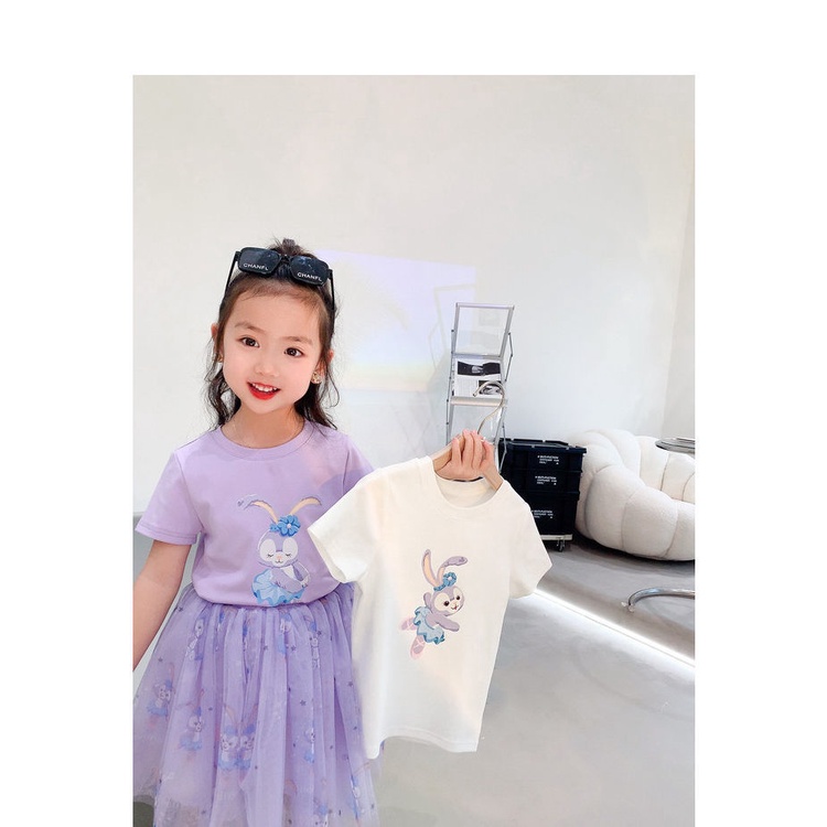 Combo bộ đồ bé gái 1-8 Tuổi tay ngắn áo phông Vải Tuyn Váy set mùa hè thời trang cho bé trẻ em