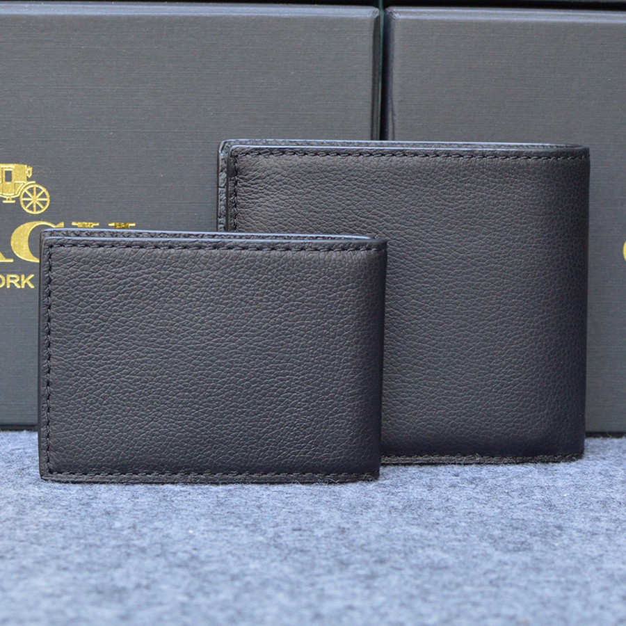 Ví Coach Nam F75084  chính hãng màu đen full box