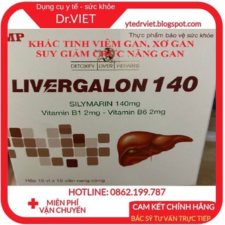 Livergalon 140 (100 viên)– Hỗ trợ giải độc gan, tăng cường chức năng gan, hạn chế viêm gan, xơ gan, men gan cao, vàng da