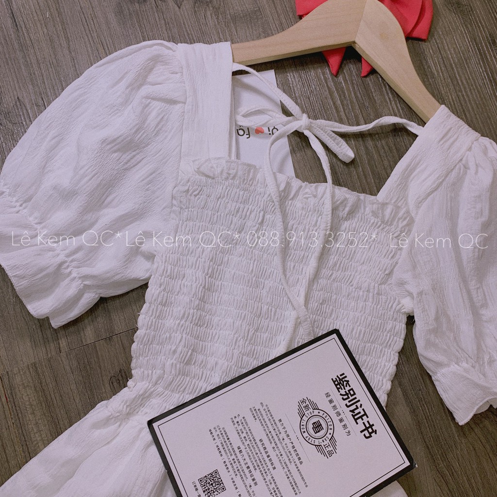 Váy Trắng Chụp Kỉ Yếu Nhún Ngực Tay Bồng - Đầm Vintage Hàng QCCC ❤️ | BigBuy360 - bigbuy360.vn