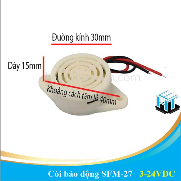 Còi báo động SFM-27 3-24VDC - 3000 ± 500Hz