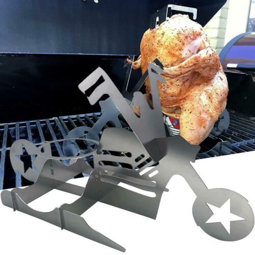 1Pc Chicken Stand Beer American Motorcycle Bbq Steel Glasses Tools Roast W/ L7D4