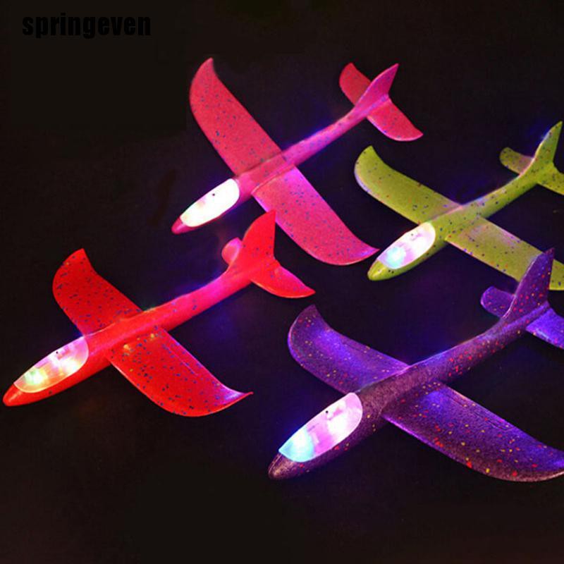Máy Bay Xốp Đồ Chơi 48cm Có Đèn LED Phát Sáng DIY Cho Bé