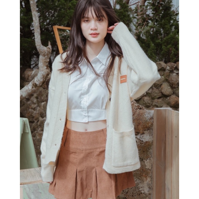 Áo Khoác Len V Neck Knitted Cardigan