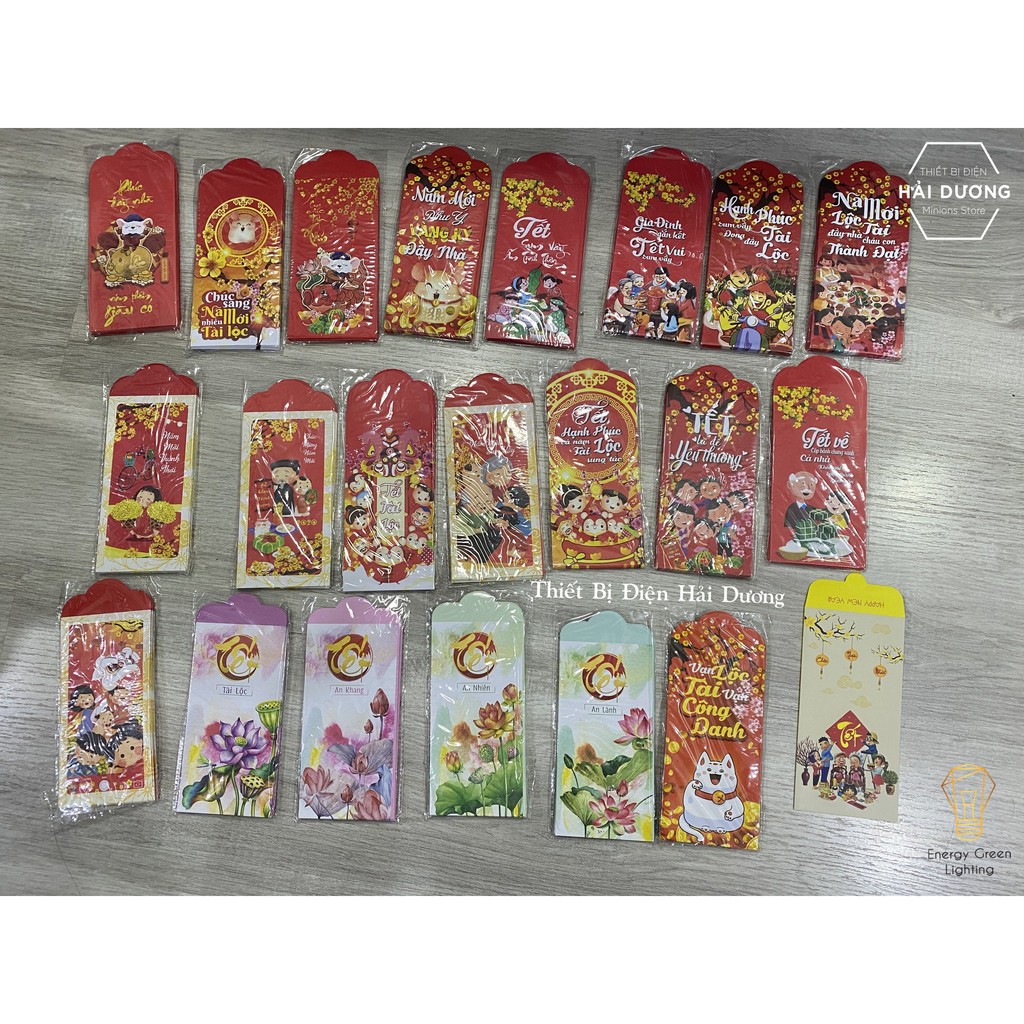 Phong Bao Lì Xì Tết 2021 Tân Sửu - Nhiều Mẫu - Mỗi đơn hàng bao gồm 20 lì xì ngẫu nhiên