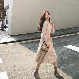(Hàng Đẹp)Ảnh thật 5 hình cuối-Váy len dệt kim đuôi cá Ulzzang