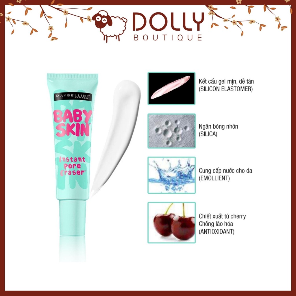 Kem lót mịn da che khuyết điểm Maybelline New York Baby Skin Pore Eraser Primer 22ml