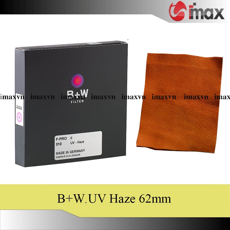 Kính lọc Filter B+W F-Pro 010 UV-Haze E 62mm + Da cừu lau lens