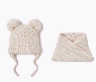 Set khăn mũ len hm