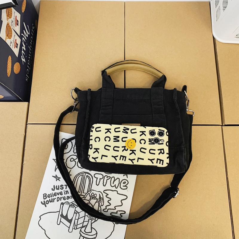 Túi Đeo Chéo Canvas Cỡ Lớn Thời Trang Hàn Quốc Cho Nữ