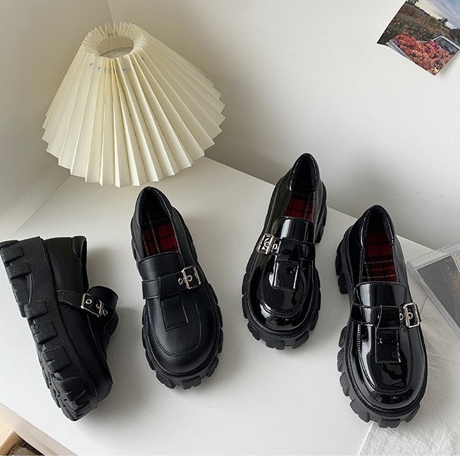 Giày Oxford da nữ đen thời trang - ảnh thật ở cuối - psyche