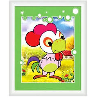Tranh đính đá con gà. kt: 30cm x 36cm