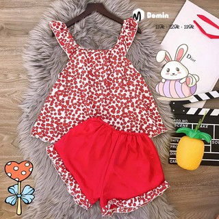 Đồ Bộ Ngắn Mặc Nhà Áo Hoa Quần Phi Mẫu 2 - DOMIN