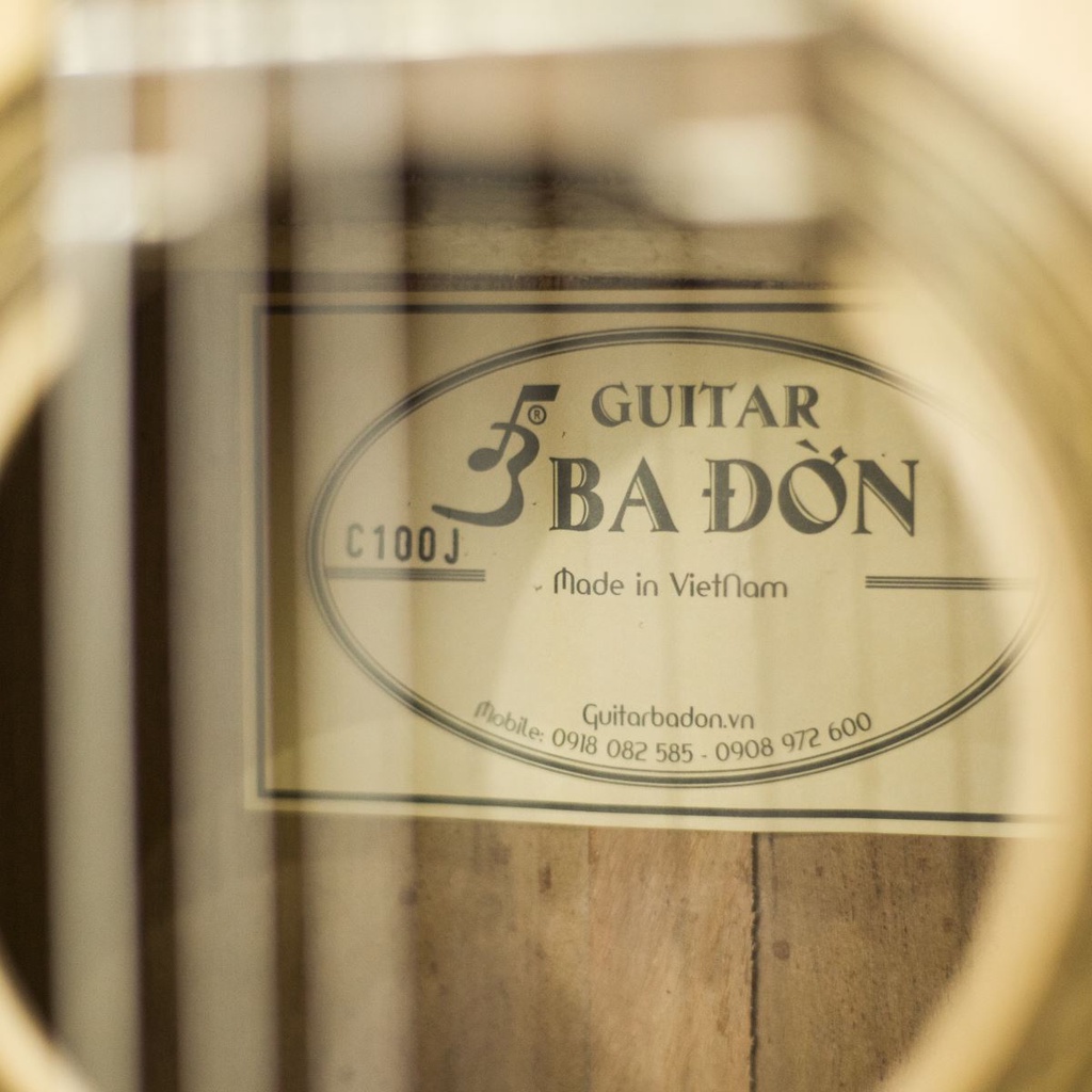 Đàn Guitar Classic Ba Đờn C100 | Full gỗ thịt, tặng kèo full phụ kiện