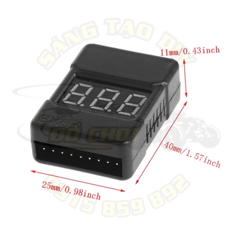 Thiết bị đo đạc và báo điện áp pin 1S đến 8S - BX100