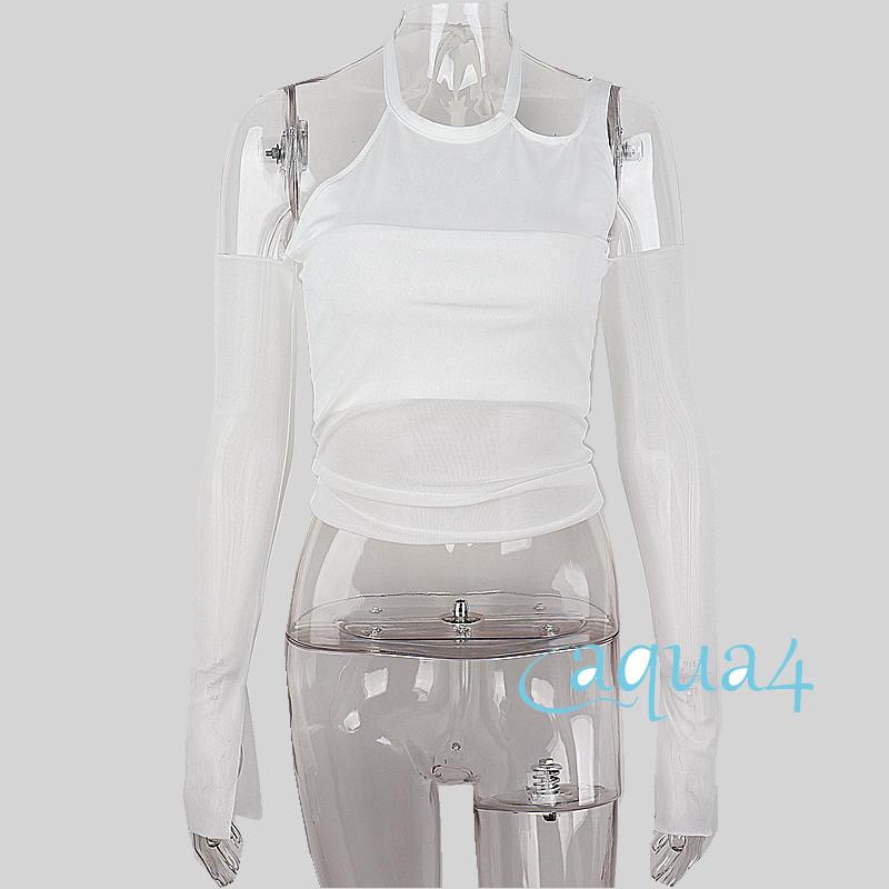 Áo Sơ Mi Tay Dài Giả 2 Mảnh Phong Cách Thời Trang Đường Phố Cho Nữ