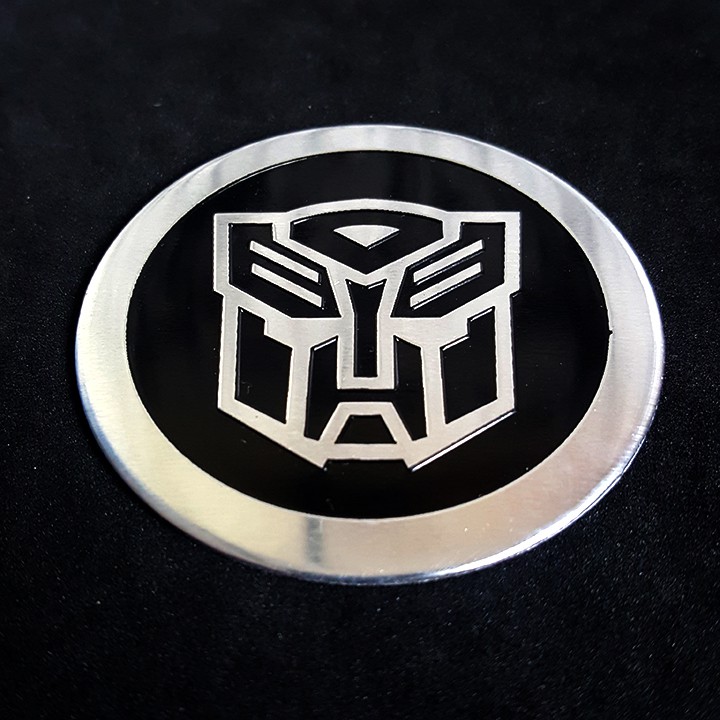 Miếng dán kim loại logo TRANSFORMERS AUTOBOT 5.5cm