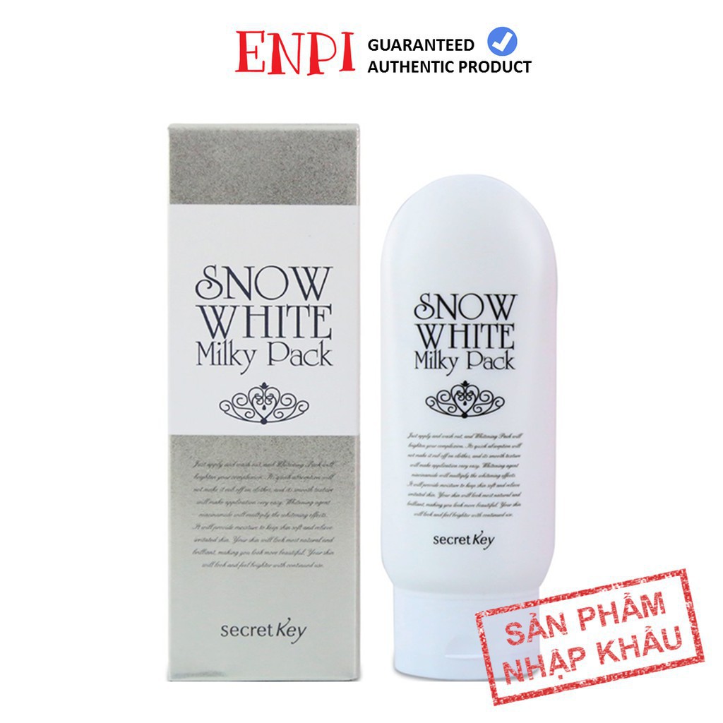 chính hãng Kem tắm trắng Secret Key Snow White Milky Pack