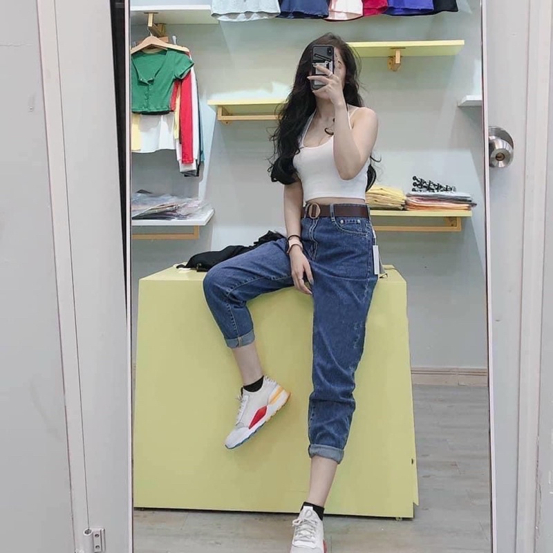 QUẦN BAGGY BÒ NỮ CẠP CAO - JEANS#1106