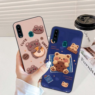 Ốp lưng Samsung A20s in hình bear bick, gấu siêu đẹp dễ thương cute